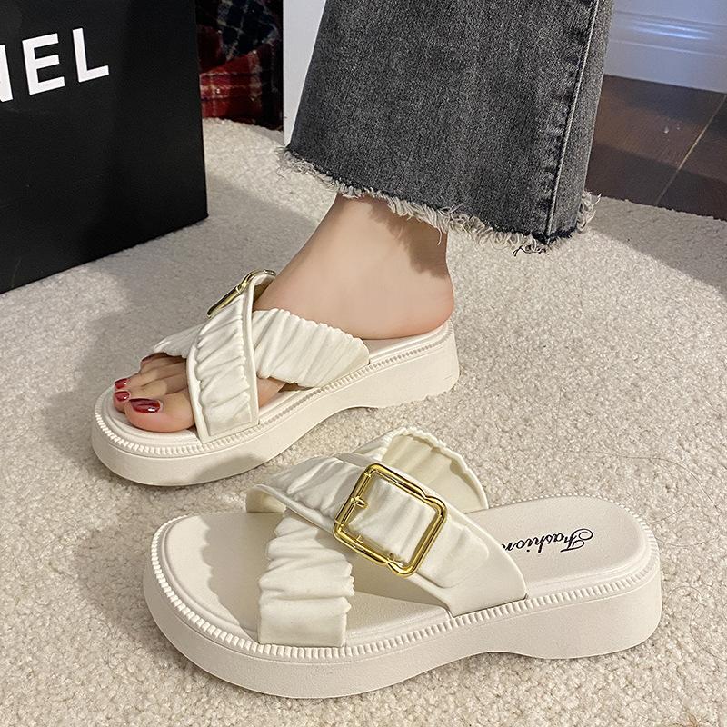 Модные популярные 2024 новые шлепанцы для женской летней уличной обуви — фото 4