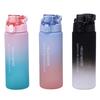 Water Bottle Gradual Change Color Matte Water Cup High Value Summer Outdoor Students Go To School Easy Cup Plastic Sports Water Cup Large Capacity