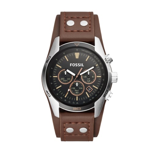 Fossil Men's Coachman CH2891 Brown Leather Japanese Quartz Fashion Watch
