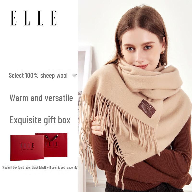 ELLE Women's 100% Wool Scarf & Shawl