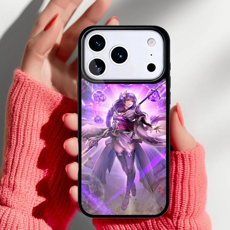 Genshin Impact Raiden Shogun Baal Phone Case for iPhone 17 16 15 14 13 Pro Max Back Cover for 12 11 Pro Coque