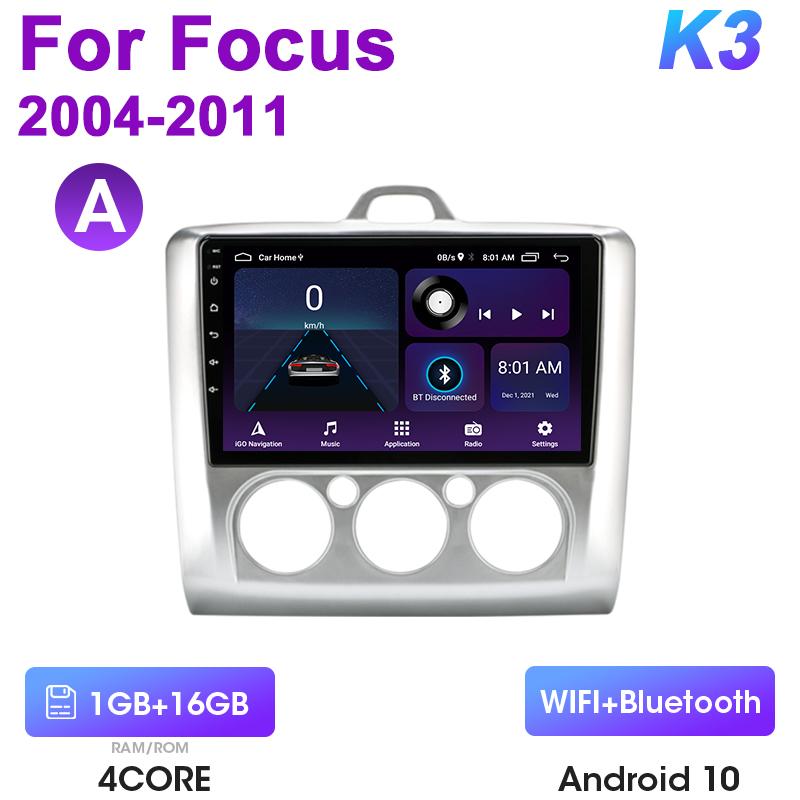 2 Din Android 12 Car Radio For Ford Focus 2 3 Mk2/Mk3 2004-2011 Multimedia Video Player GPS 4G Carplay Auto Stereo RDS Head Unit