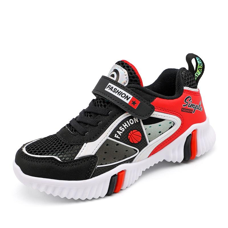 Boys' Breathable Mesh Non-Slip Sports Shoes, Durable for Ages 10-12