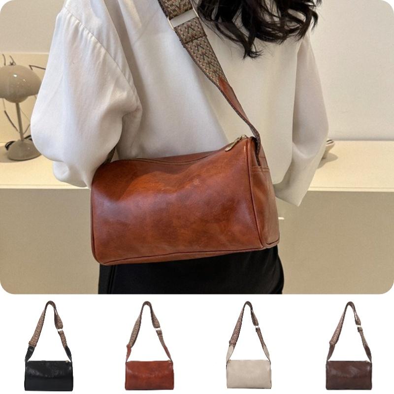 New Arrival Retro Small Bag For Women Fashionable And Casual With Wide Shoulder Strap