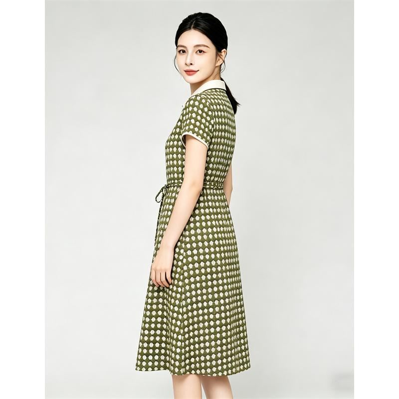 Temperament collar long dress