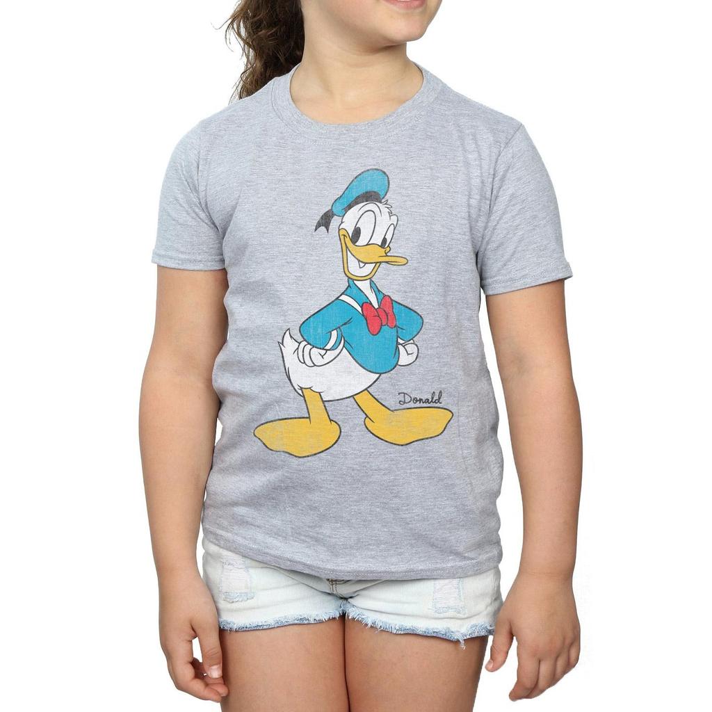 Disney Girls Classic Donald Duck Cotton T-Shirt