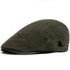 New Men Embroidery Flat Cap Summer Vintage Beret Visor For Male Fashion Casual Newsboy Hat Spring Autumn  Women Caps Adjustable
