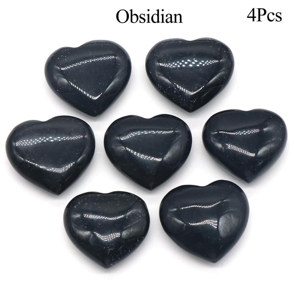 Herz-Kristall-Ornament-Dekoration, Energie-Naturstein, Reiki-Heil-Edelstein für Topfpflanzen, Fischtanks, Aquarien, Heimdekoration, Schmuckzubehör, 2 × 2 cm