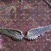 Vintage Angel Wings Feather Choker Big Pendant Aesthetic Link Chains Statement Necklace for Women Collar Wedding Tribal Gift