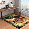 1PC Custom Name Floral Canine Portrait Theme Floor Mat Ideal for Living Room, Game Rooms, Office, Bedroom, Floor Mat Playful Design