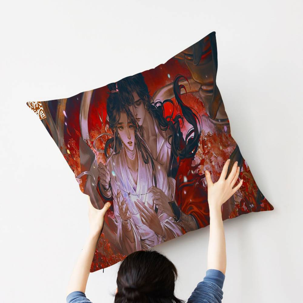 Anime Heaven Official's Blessing Stitch Lucky Dragon Pillow Cover Sofa Cushion Cover Home Room Decoration Children Gift