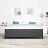 Box Spring Bed Dark Grey 200 x 200 cm Cord Fabric