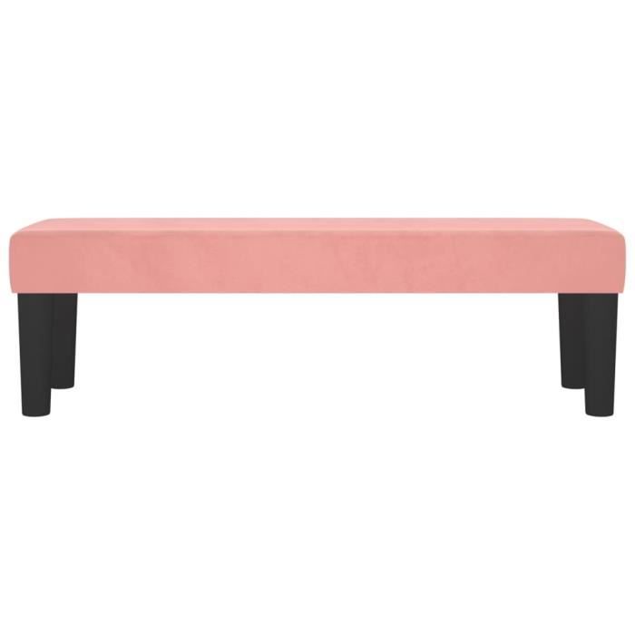 346671 vidaXL Banc Rose 100x30x30 cm Velours