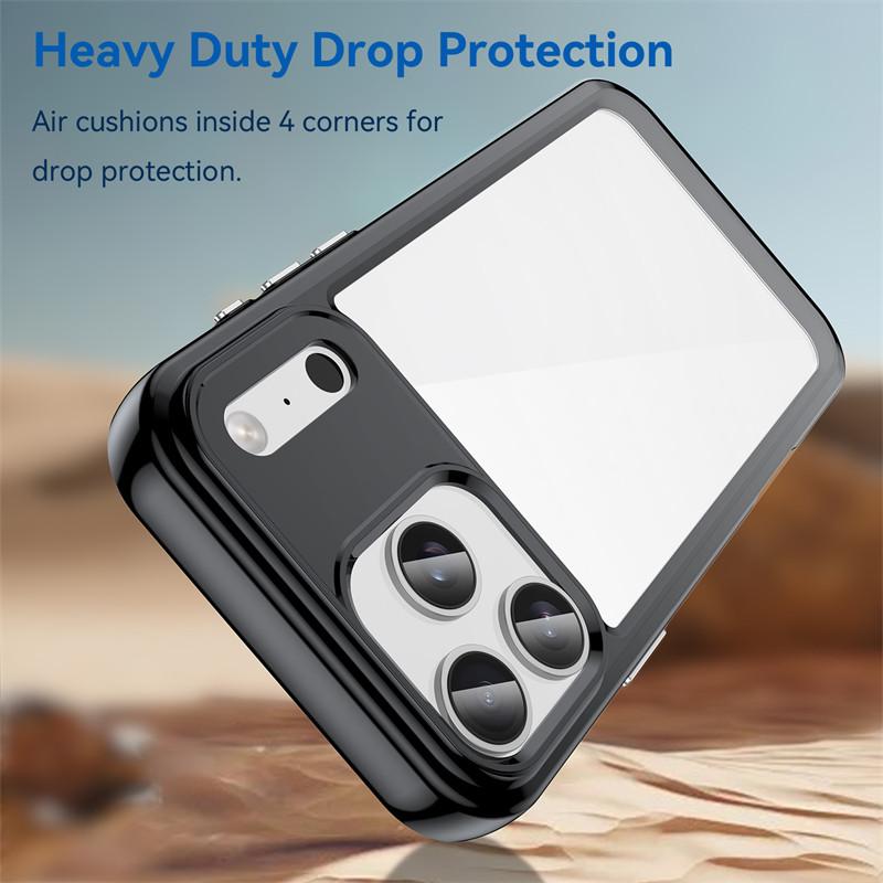 For iPhone 17 Pro Max Case iPhone 17 Air iPhone 17 Pro Max Cover Bumper Shockproof Clear PC + Silicone Protective Phone Cover
