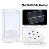 7 Löcher Nagelbohrer Köpfe Bits Halter Organizer Box Behälter für Nagel Schleifköpfe Display