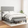 3136829 vidaXL Divan Bed with Mattress Light Grey 140x190cm Fabric