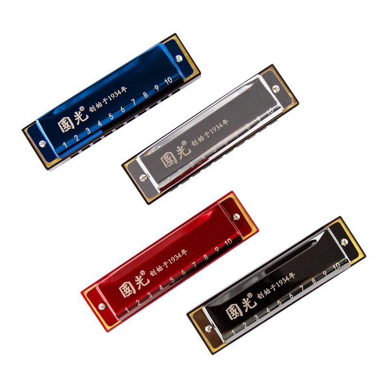 Guoguang 10-Hole C Key Blues Harmonica for Beginners and Professionals
