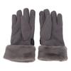 USB Heated Gloves Fluff Non Slip Palm Waterproof Adjustable Elastic Wristband Windproof Thermal Gloves for Women Cold