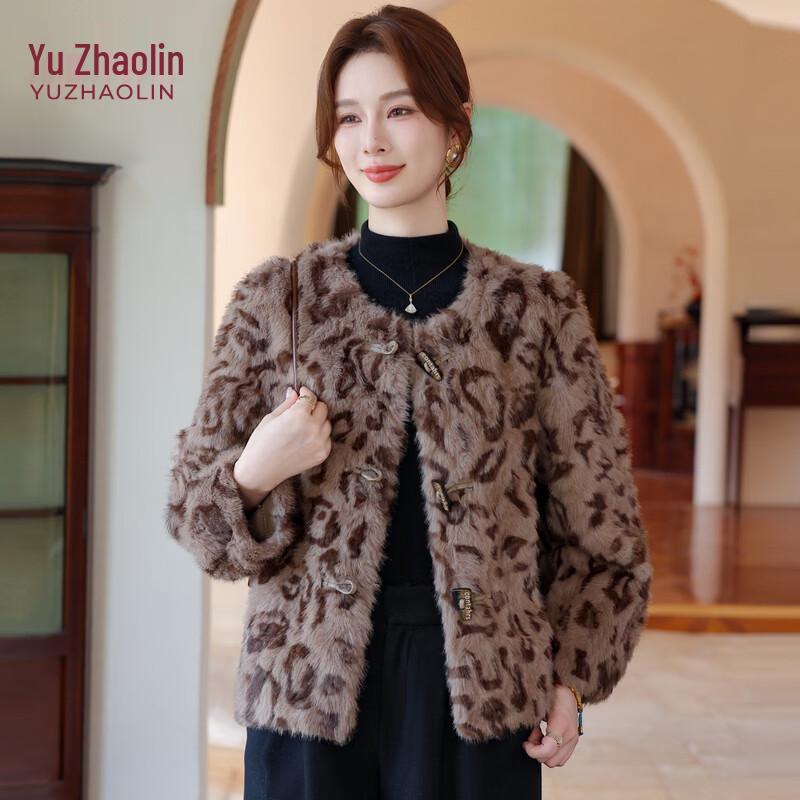 

Женское короткое зимнее пальто из искусственного меха норки с бархатом YUZHAOLIN 3XL