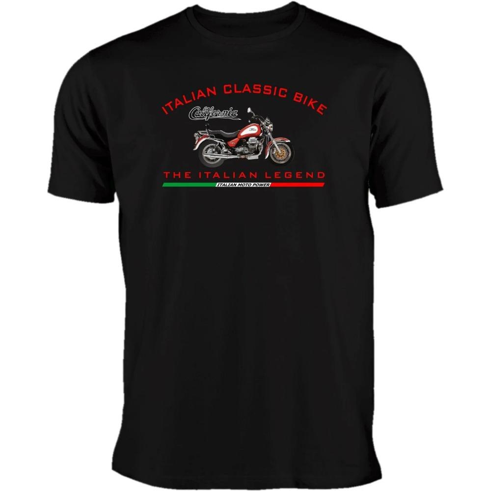 T-shirt California Moto Guzzi Homme Femme T-shirts en Coton Manches Courtes T-shirt Marque de Luxe Streetwear Hip Hop Y2k Hauts Vêtements pour Homme