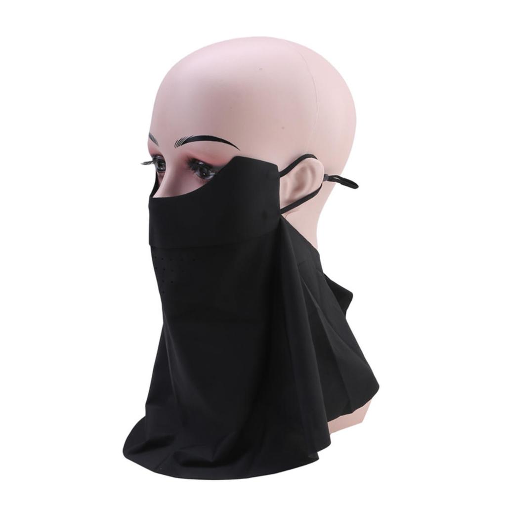 Women's outdoor sports trackless sunscreen facial mask imitation ice silk UV protection summer breathable thin