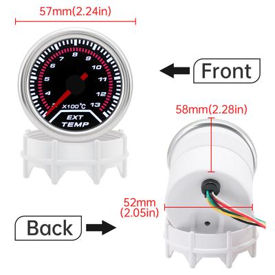 52mm Car Gauge Water Temperature Gauge Oil Press Voltage Tachometer Air Fuel Ratio EGT Meter Oil Temp Meters Exhaust Temp Gauges