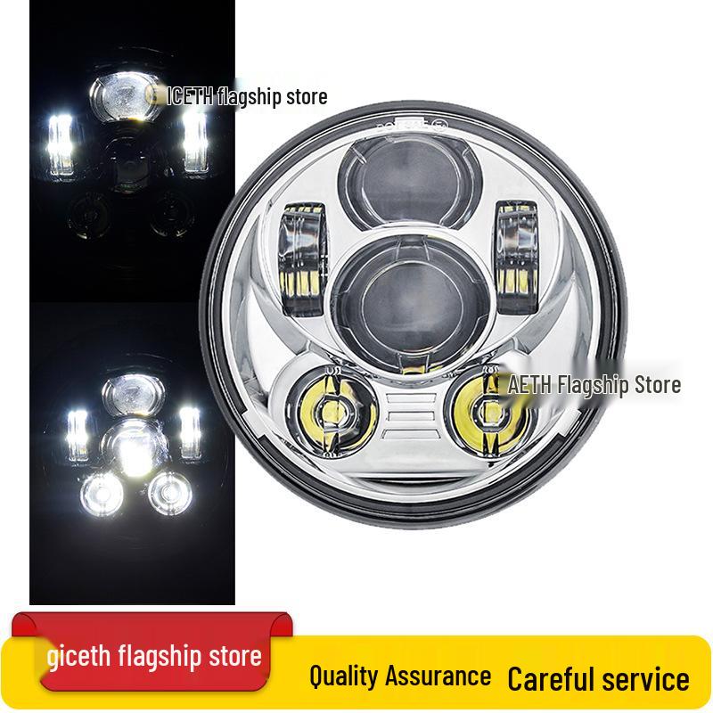 5.75" LED Headlight for Harley X48, XL883R/L 750, Dyna, Benelli 400 Motorcycles & Scooters - Off-road Compatible