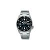 Montre homme mouvement mécanique étanche 100 mètres bracelet acier cadran noir SBSA225