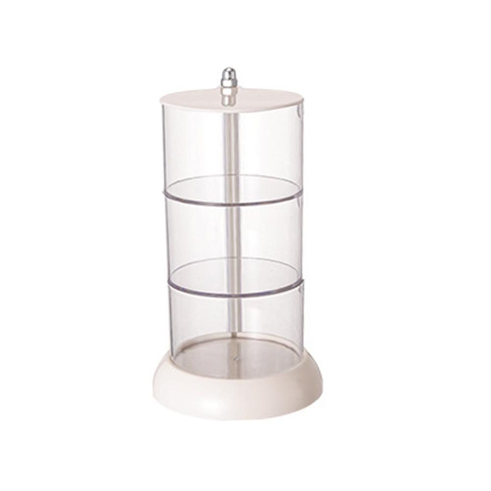 Transparent Rotating Multi-layer Storage Box Earrings Necklace Bracelet Headband Jewelry Box 360 Degree Dust-proof Box
