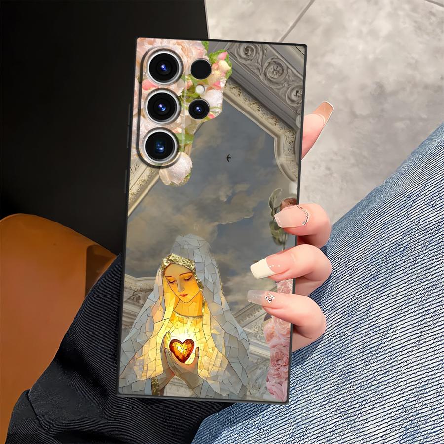 

Case for Samsung Galaxy S26 Ultra S21 FE Note 20 8 9 10 S20 Ultra S25 Plus S23 S10 S9 S24 Funda Phone Cover Holy Mother Galaxy S23+