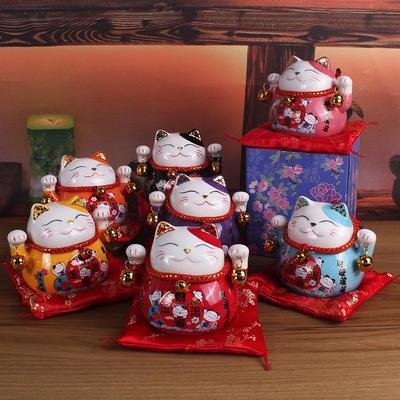 Lucky Cat Ceramic Ornaments - Cute Cartoon Decorations & Creative Gifts