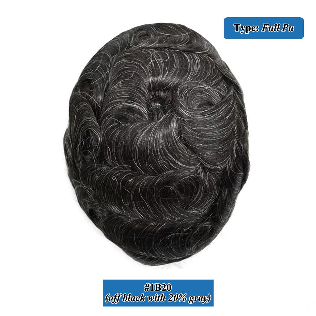 Toupee For Men Ultra-Thin Skin Microskin Male Hair Prosthesis Premier Toupee for Men Men's Wig 100% Natural Human Hair