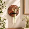 Vase Wall Mounted Planter Wooden Flower Pot Flower Holder Hydroponic Planter Shelf  Indoor Garden