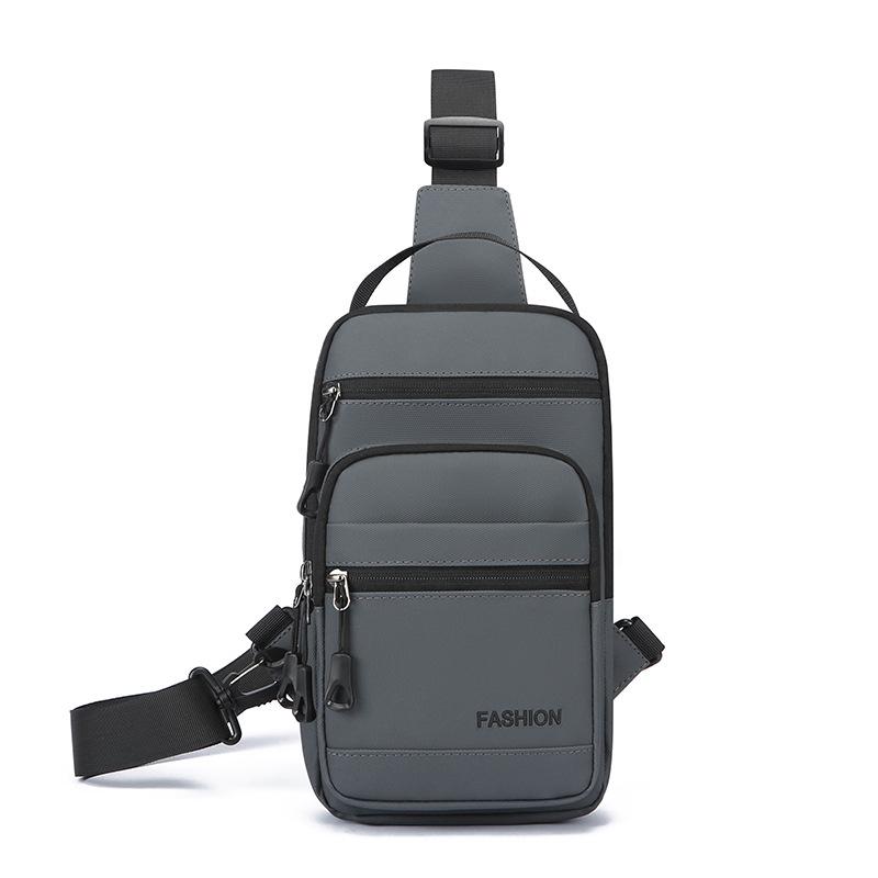 Compact Chest Bag with Multiple Zip Pockets and Adjustable Strap E7