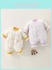 Baby Winter Cotton Romper With Thickened Fabric For Newborns And Infants