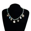 Beach Necklace for Women Leisure Star Shell Sun Pendant Girl Gift
