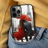 Red Umbrella Eiffel Tower Soft Phone Case for iPhone 17 Air 16e Pro max 15 Pro 13 14 Plus 11 12 MagSafe Magnetic Coque