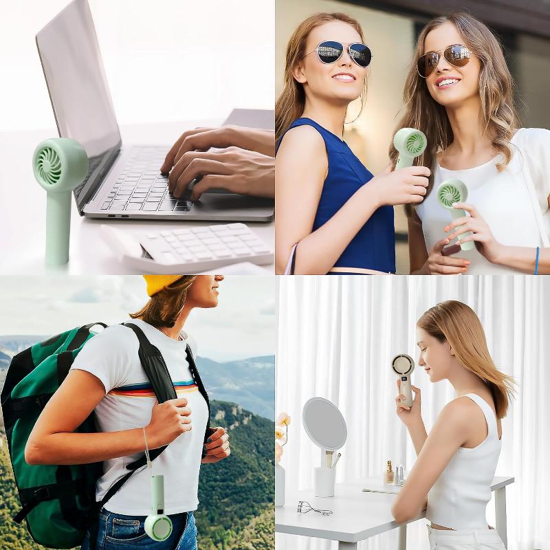 Handheld Mini Personal Fan Screen Display Turbo Fan USB Adjustable 5 Speeds LED Display Fan Office Outdoor Camping Fans Hot Sale