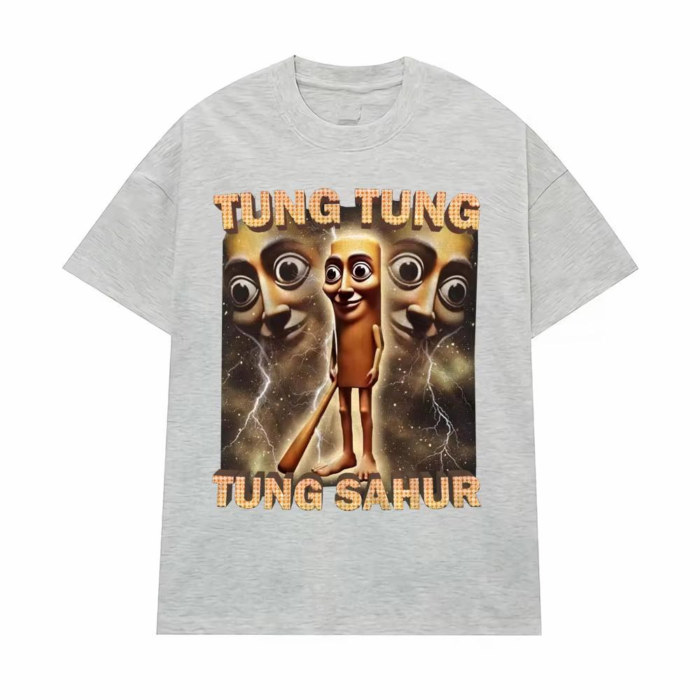 Italian Brainrot Funny Meme T-Shirt Tralala Tung Tung Cotton Breathable Short Sleeve Top Men'S And Women'S Casual T-Shirt