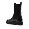 Salvatore Ferragamo Ferragamo Cleated Sole Leather Chelsea Boots Black