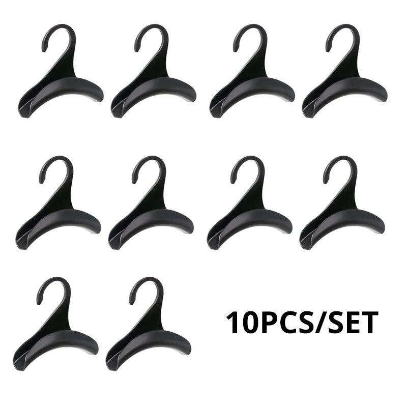 10pcs Plastic Hanger Connection Hooks Stackable Space Saving Storage Multifunctional Bags and Hats Hanging Rack Home Accessories