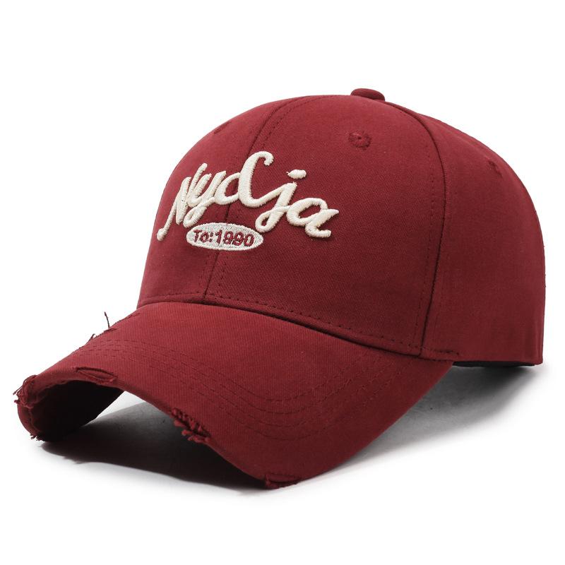 Spring And Autumn Hardtop Versatile Baseball Cap Men'S And Women'S Embroidered Alphabet Sun Cap Outdoor Casual Cap Tide