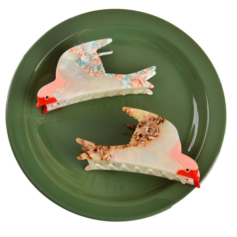 Colorful Hair Claw Clips Non-Slip Hair Jaw Clamps Cute Hair Catch Swallow Barrettes Strong Hold Hairpin for Girls