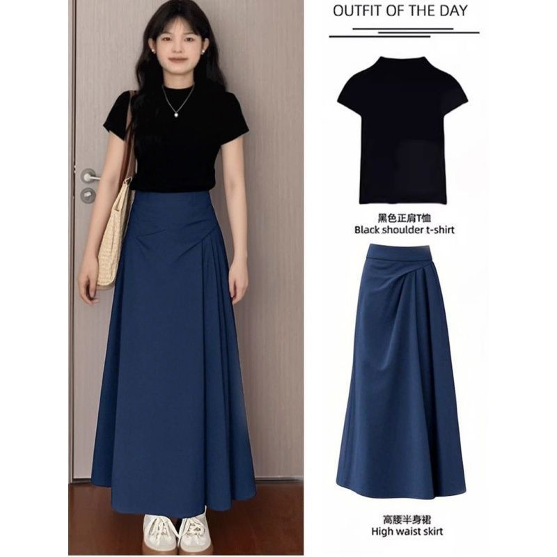 

Temperament skirt women s new high waist spring and autumn small skirt a word early spring wear long skirt M