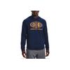 Under Armour Rival Front Large Logo Printed Hoodie Men Hoodies Blue 1369470-408
