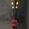 Small-Leaf Red Sandalwood Pendant: Wealth-Attracting Pixiu, Gourd, Dragon, Tortoise Design