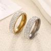 3/5 Row  Ring  Stainless Steel Wedding Engagement Rings For Women Men Jewelry Gift