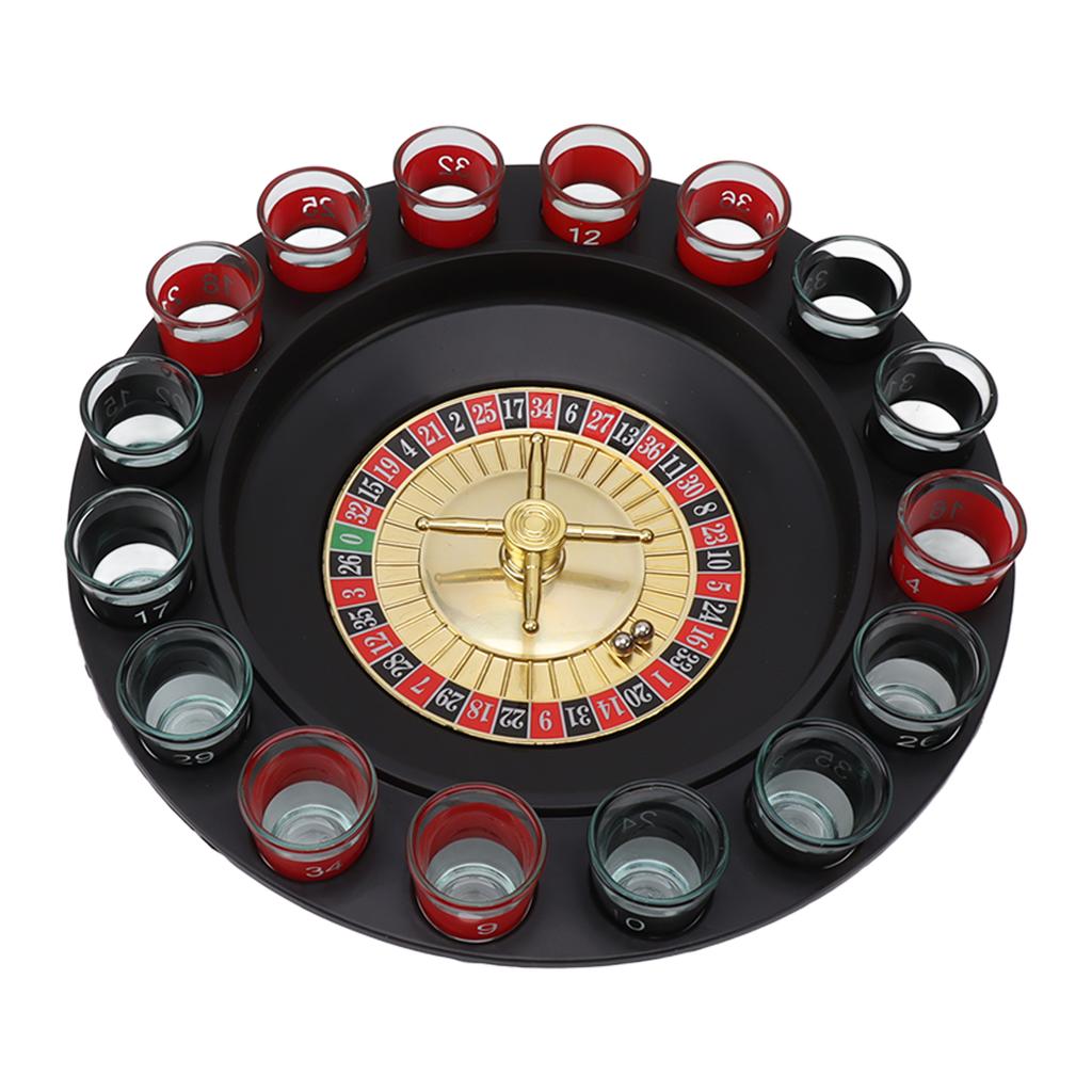 Drinking Roulette Wheel Shot Glass Game Set Novelty Gift Party KTV Bar Props for Adult