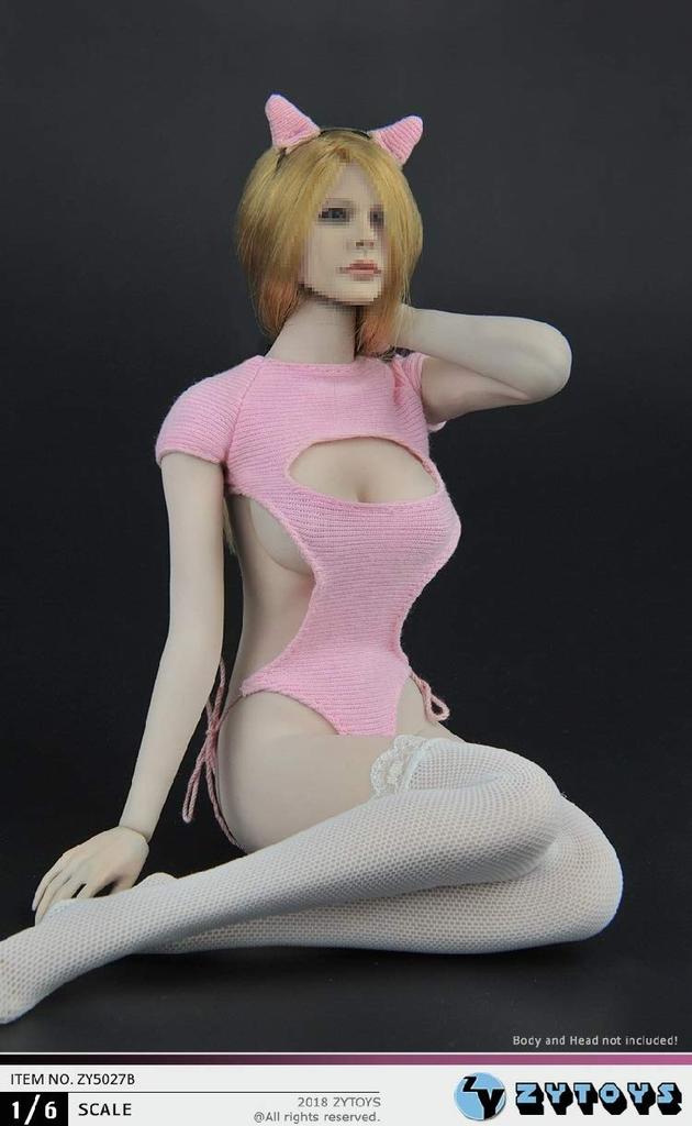 ZYTOYS ZY5027B Beautiful Sexy Female Cat Clothes Set for Action Figure and Head Not [TOYBARJAPAN] 1/6 (Body Included)