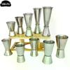 304 Stainless Steel Double-Ended Cocktail Measuring Cup (15/30ml Oz) With Rolled Edge 30/60ml Measuring Glass